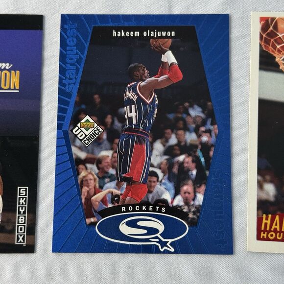 Hakeem Olajuwon 12 Card Lot NM Fleer ‘89 All Stars Sticker 1998 UD Starquest - Picture 12 of 13